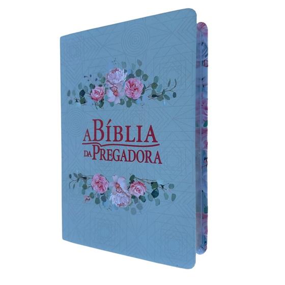 Imagem de Biblia da Pregadora media verde Flores com estudos