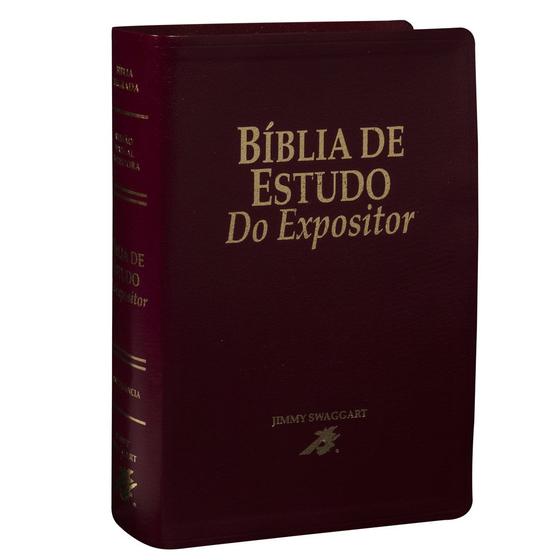 Imagem de Bíblia de estudo do expositor - capa couro bounded vinho: nova versão textual expositora