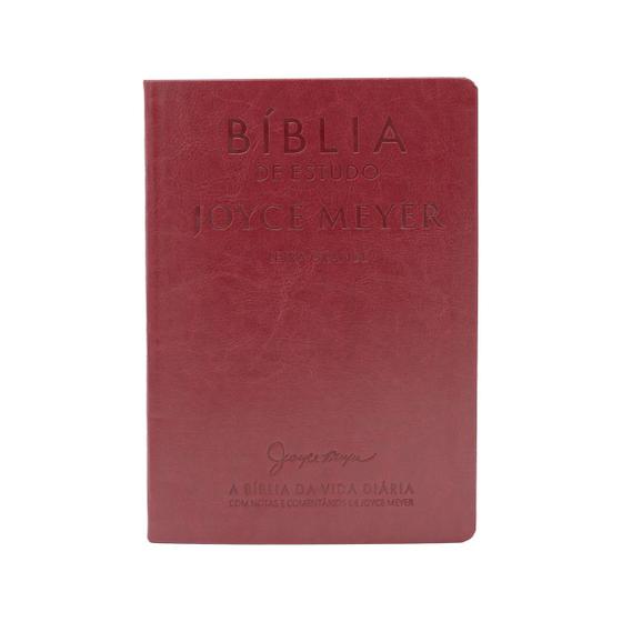 Imagem de Bíblia de Estudo Joyce Meyer  - NVI - Letra Grande - Capa Luxo Vermelha