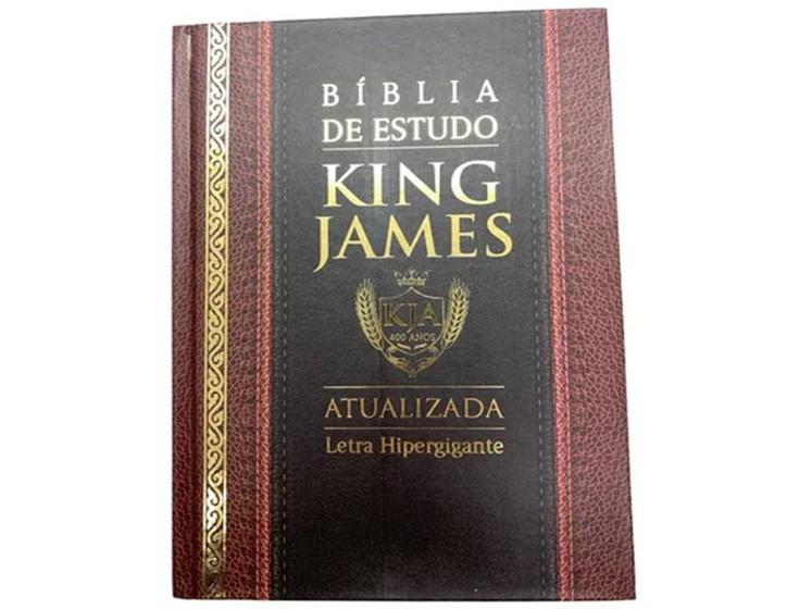 Imagem de Bíblia de Estudo King James 1611 Atualizada Bordô e Preta