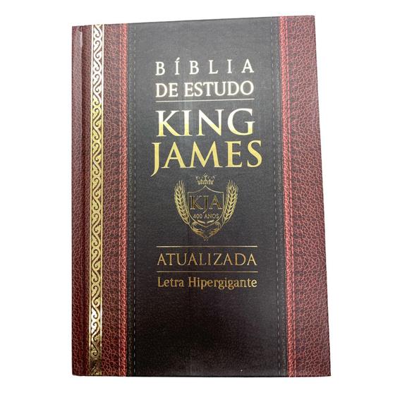 Imagem de Bíblia de Estudo KJA  King James Atualizada  Letra Hipergigante  Capa Dura  Clássica