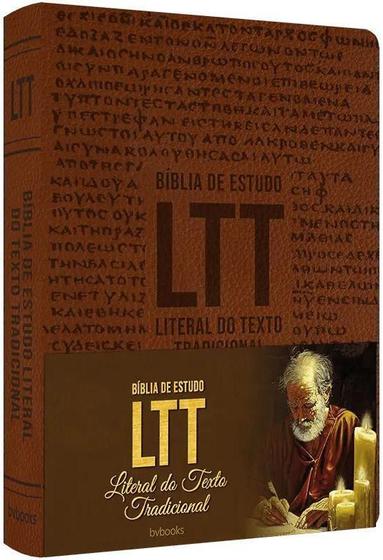 Imagem de Bíblia de Estudo Literal do Texto Tradicional  LTT  Capa Luxo Marrom - BVBOOKS