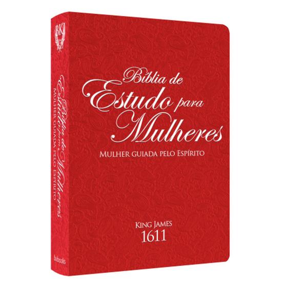 Imagem de Biblia de estudo mulher guiada no espirito - bkj 1611 capa luxo vermelha