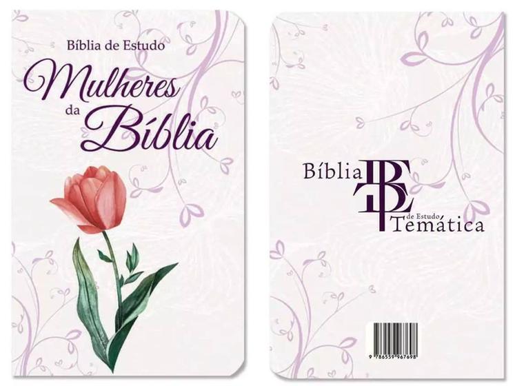 Imagem de Bíblia de Estudo Temática Mulheres da Bíblia/ ARC/ Capa PU Luxo/ Com Harpa