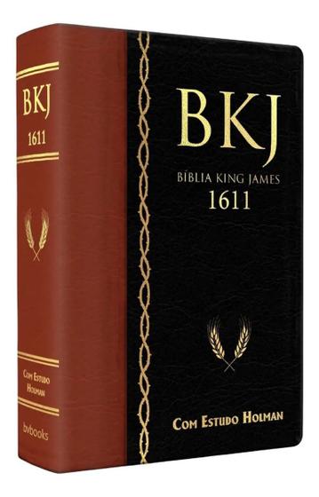 Imagem de Biblia de Estudos King James BKJ Holman Preta Marrom Atualizada Grande - CPP