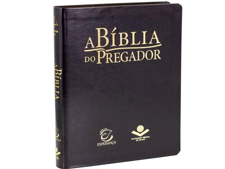 Imagem de Bíblia do Pregador- Com Estudo e Esboços- Grande- Capa Luxo Preta RC