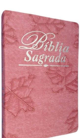 Imagem de Biblia Evangelica Rosa Feminina Letra Grande Com Harpa