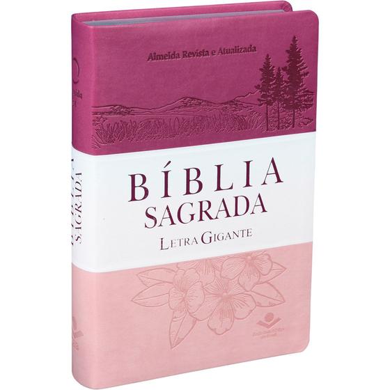 Imagem de Bíblia feminina com letra gigante com índice SBB