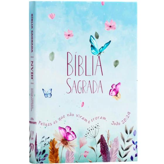 Imagem de Bíblia Feminina NVI  Letra Gigante  Capa Dura  Jardim Secreto