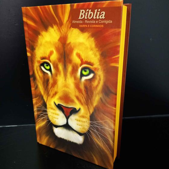 Imagem de Bíblia jovem letra grande mais vendido harpa leão judá sk
