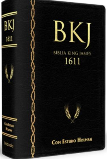 Imagem de Biblia king james 1611 com estudo holman capa preta