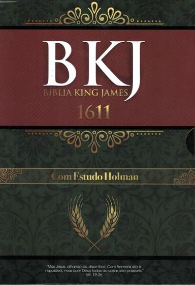 Imagem de Biblia king james 1611 - com estudo holman - preta - BV FILMS BIBLIA