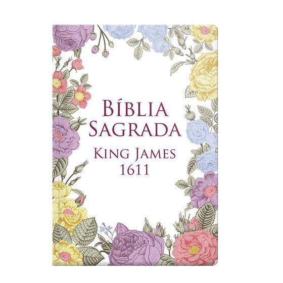 Imagem de Bíblia King James 1611 - Semi Luxo Flores coloridas - GEOGRAFICA 