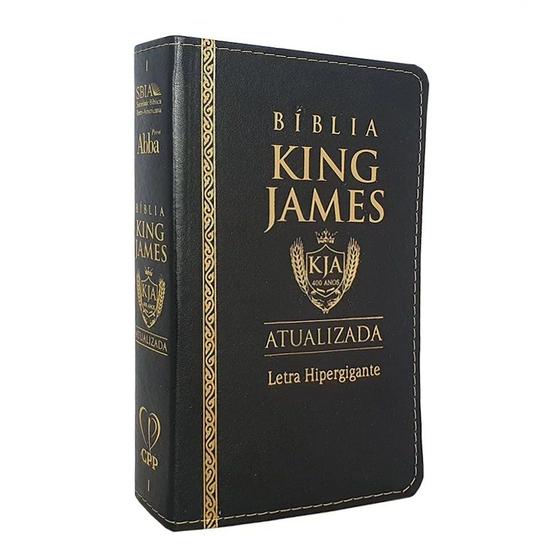 Imagem de Biblia king james atuali. hiper. pu luxo - preta