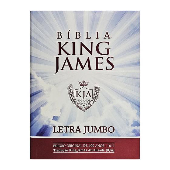 Imagem de Bíblia King James Atualizada  KJA Letra Gigante  Capa Brochura Céu