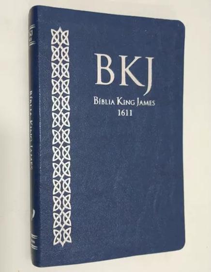 Imagem de Bíblia King James Fiel 1611 Ultra Fina Slim  Capa Luxo Azul