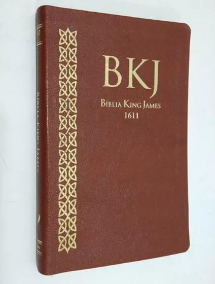 Imagem de Bíblia King James Fiel 1611 Ultra Fina Slim  Capa Luxo Marrom