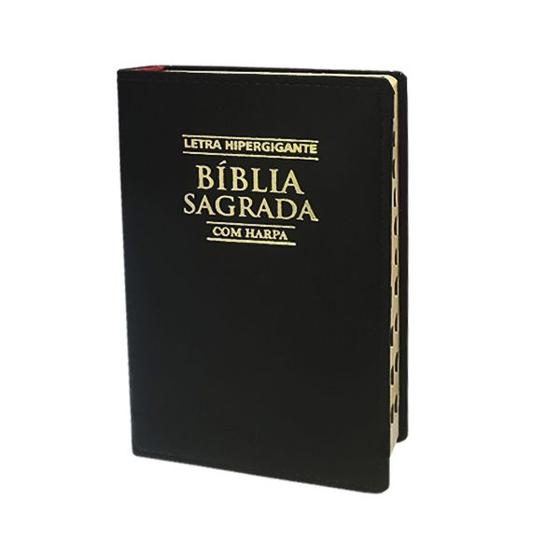 Biblia Letra Hipergigante Luxo com Harpa 14x21cm Menor preço em Biblia Letra Hipergigante Luxo com Harpa 14x21cm