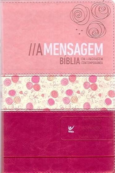 Imagem de Biblia Mensagem rosa claro e escuro ling contemporanea - VIDA