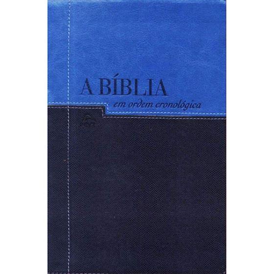 Bíblia nvi em ordem cronológica - capa azul claro e escuro Menor preço em Bíblia nvi em ordem cronológica - capa azul claro e escuro