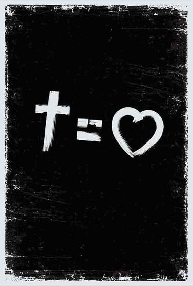 Imagem de Bíblia nvt cross equals love b&w letra normal