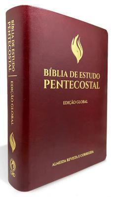 Imagem de Bíblia Pentecostal Grande  Vinho luxo Edição Global