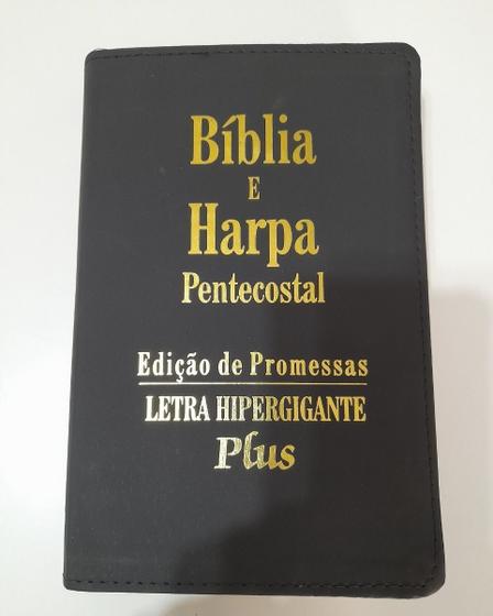Imagem de Bíblia Pentecostal Letra Hipergigante Harpa Coros Promessas