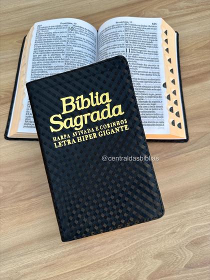 Imagem de Bíblia preta xadrez ARC - com harpa