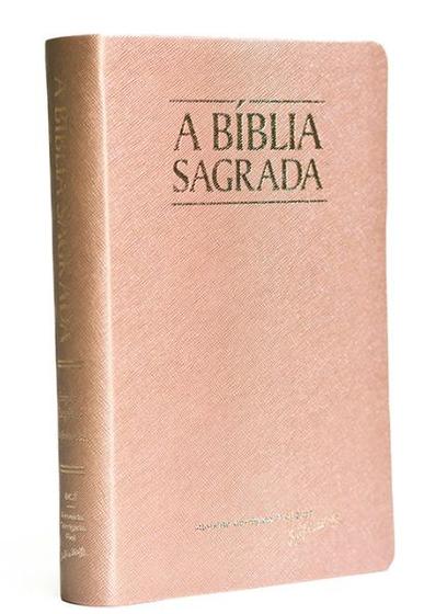 Imagem de Bíblia Sagrada  ACF  Letra Super Legível  RCM  Capa Luxo  Rose Gold
