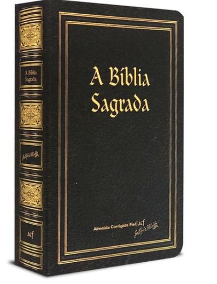 Imagem de Bíblia Sagrada ACF  Pequena  Letra Gigante  Referências e Mapas  Capa Dura  Vintage