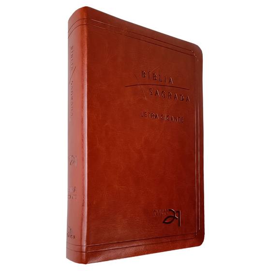 BÍBLIA SAGRADA - ALMEIDA 21 LETRA GIGANTE LUXO - material sintético MARROM - Edições Vida Nova Menor preço em BÍBLIA SAGRADA - ALMEIDA 21 LETRA GIGANTE LUXO - material sintético MARROM - Edições Vida Nova