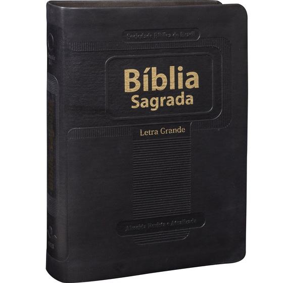 Imagem de Bíblia Sagrada - ARA - Pequena - Letra Grande - Preta - Linhas