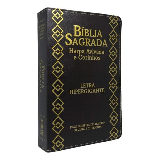 Imagem de Bíblia Sagrada Batista Assembléia Pentecostal Índice Letra Hipergigante Harpa Coros