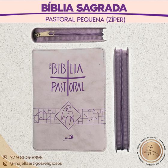 Imagem de Bíblia Sagrada Católica Pastoral (bolso) Pequena Zíper Paulus