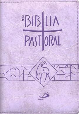 Imagem de Bíblia sagrada catolica pastoral bolso zíper lilás paulus