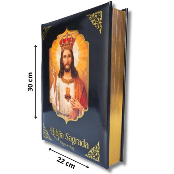 Bíblia Sagrada Católica Tamanho Grande - Edição Luxo Menor preço em Bíblia Sagrada Católica Tamanho Grande - Edição Luxo