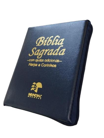 Imagem de Bíblia Sagrada Com Ajuda Adicionais, harpa e  C/ziper - carteira