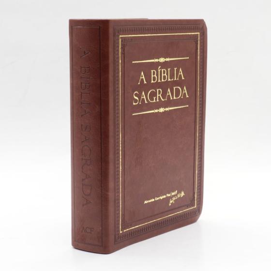 Bíblia Sagrada com Índice e Mapas - ACF - Letra Gigante - Capa Luxo Caramelo Menor preço em Bíblia Sagrada com Índice e Mapas - ACF - Letra Gigante - Capa Luxo Caramelo