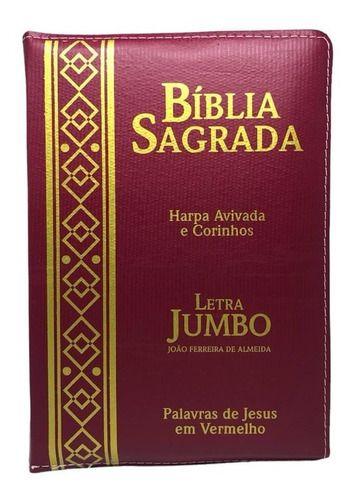 Imagem de Bíblia Sagrada Com Letra Jumbo Zíper Preta Arabesco Luxo