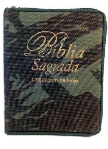 Imagem de Bíblia Sagrada - Compacta Linguagem de Hoje - Capa Camuflada com Índice e Zíper