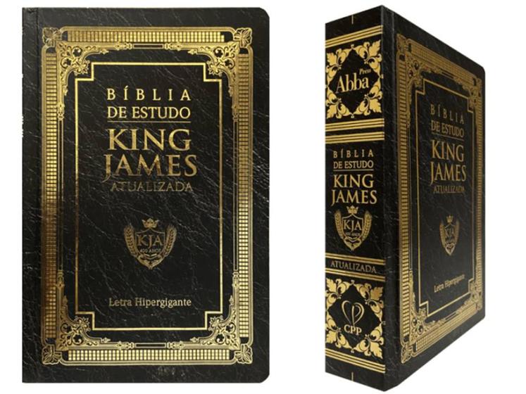 Imagem de Bíblia Sagrada De Estudo King James Atualizada - Capa Dura Golden - Letra Hipergigante - Preta