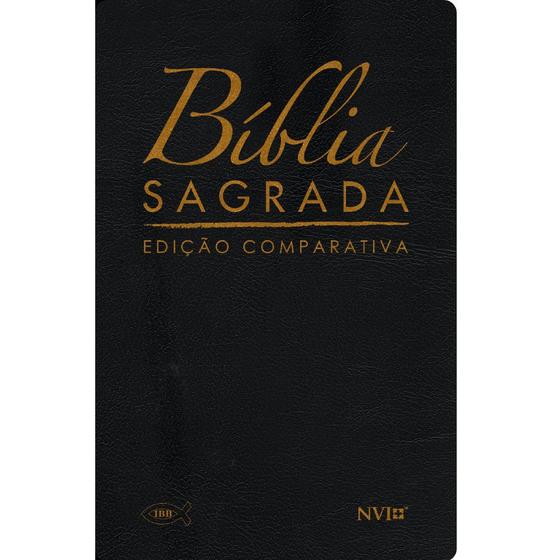 Imagem de Bíblia Sagrada Edição Comparativa Grande - Capa Luxo Preta