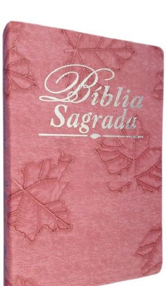 Imagem de Biblia Sagrada Evangelica Rosa Lilas Fem. harpa Grande MUD