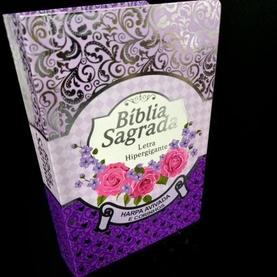 Imagem de Bíblia sagrada feminina mais vendida laminada lilas sc sk