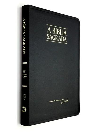 Imagem de Bíblia Sagrada Fina ACF  Letra Grande  Semi Luxo  Preta
