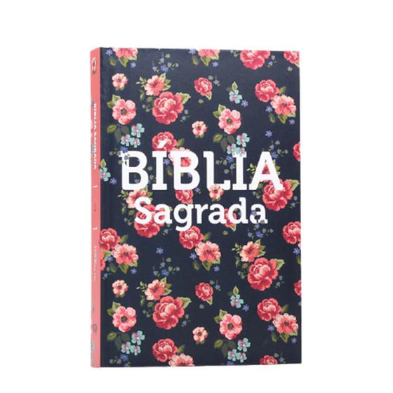 Imagem de Bíblia Sagrada florida capa dura feminina Almeida corrigida