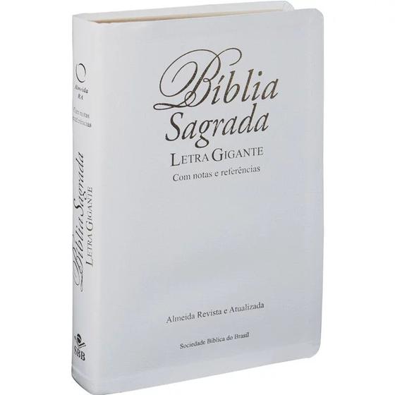 Imagem de Bíblia Sagrada Letra Gigante ARA Capa Branca Luxo c/ Índice