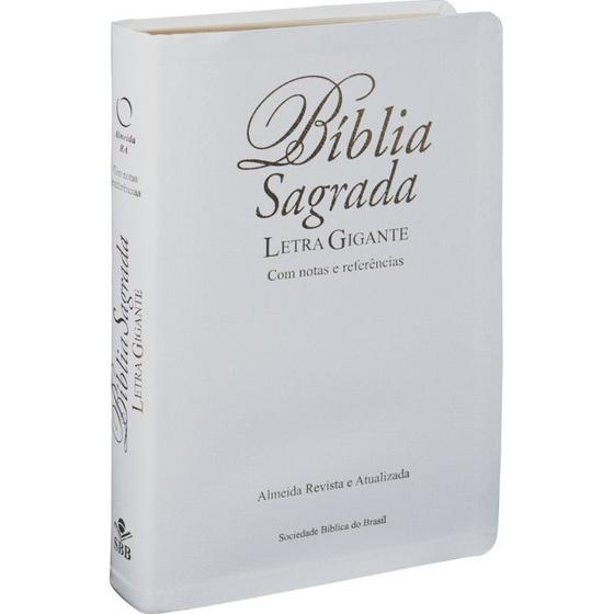 Imagem de Bíblia Sagrada Letra Gigante Capa Luxo Almeida Branca