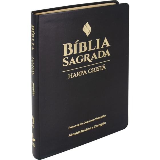 Imagem de Bíblia Sagrada Letra Grande Com Harpa Cristã - Capa Semiflexível Ilustrada