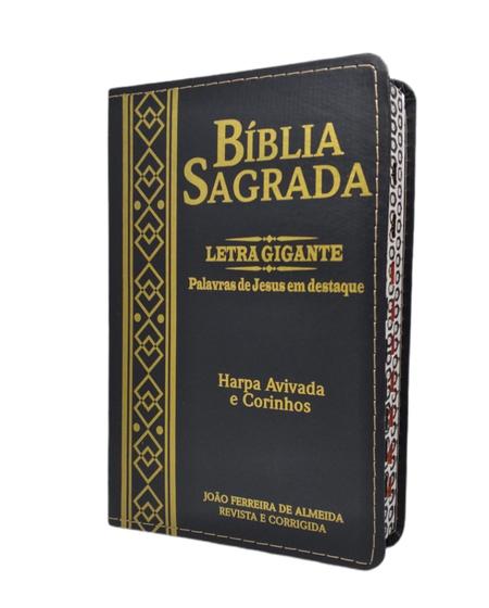 Bíblia Sagrada Letra Grande Gigante Com Índice e Harpa Menor preço em Bíblia Sagrada Letra Grande Gigante Com Índice e Harpa